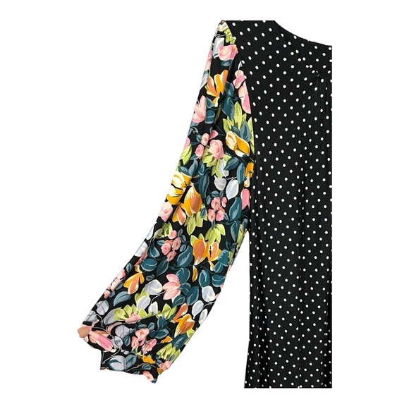 Maeve By Anthropologie Sawyer Balloon-Sleeve Tunic Floral Polka Dot Mini Dress - Picture 7 of 10